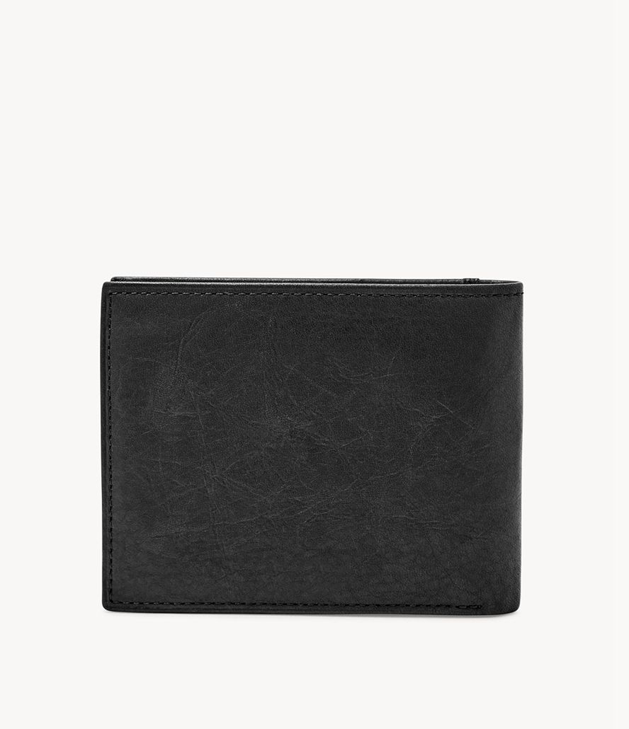 Fossil Ingram Rfid With Flip Id Bifold Tegnebog Herre Sort | BFCYMA-153