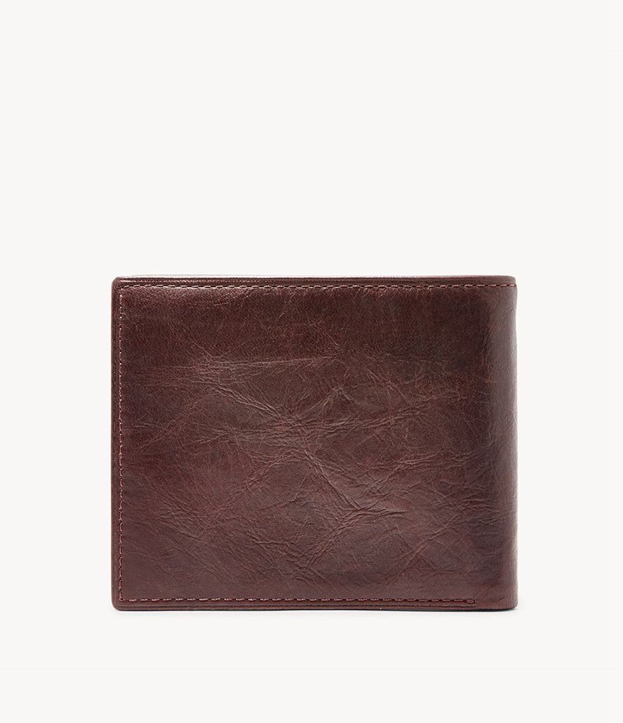 Fossil Ingram Rfid With Flip Id Bifold Tegnebog Herre Brune | EBSVRC-105