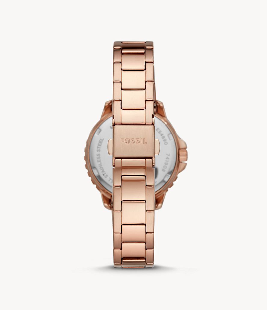 Fossil Izzy Multifunktion Tone Stainless Steel Ure Dame Lyserød Guld | GPQYCT-380