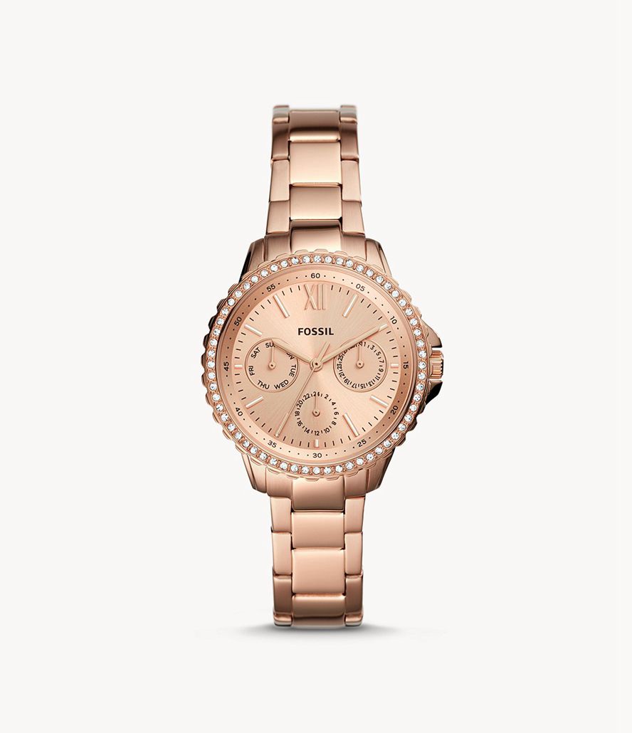 Fossil Izzy Multifunktion Tone Stainless Steel Ure Dame Lyserød Guld | GPQYCT-380