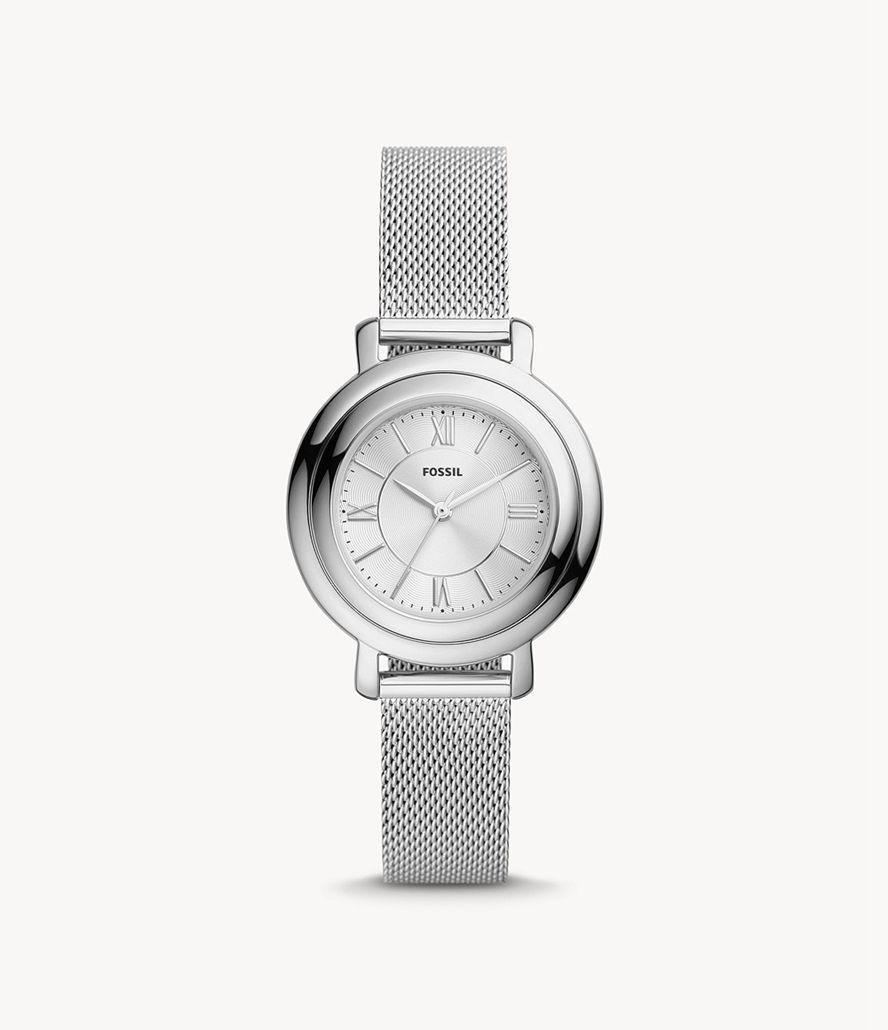 Fossil Jacqueline Reversible Three-Hand Stainless Steel Mesh Ure Dame Sølv | DQIASB-120