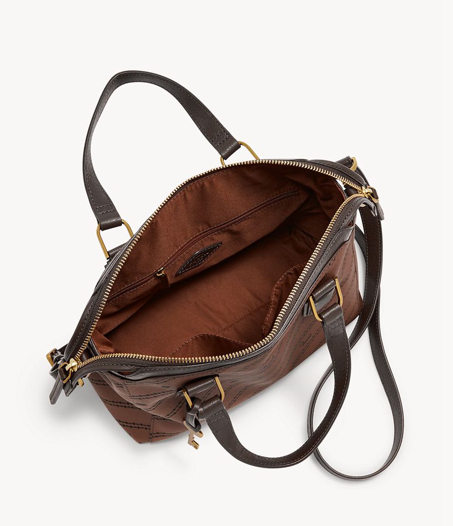 Fossil Jacqueline Satchel Taske Dame Brune | SRYJTI-261