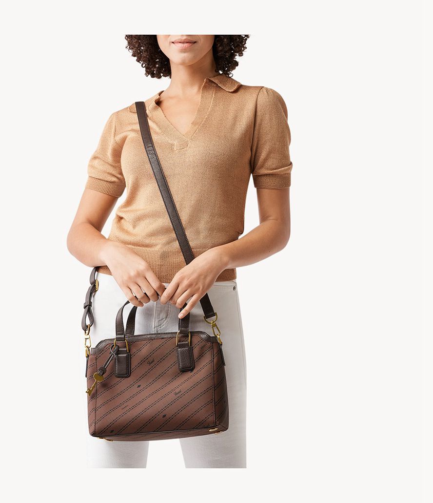 Fossil Jacqueline Satchel Taske Dame Brune | SRYJTI-261