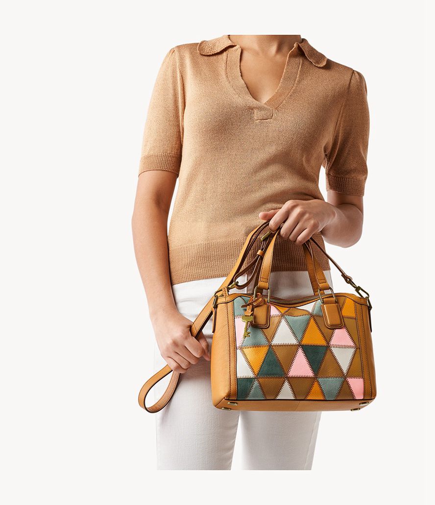 Fossil Jacqueline Satchel Taske Dame Brune | ZFPIGL-283