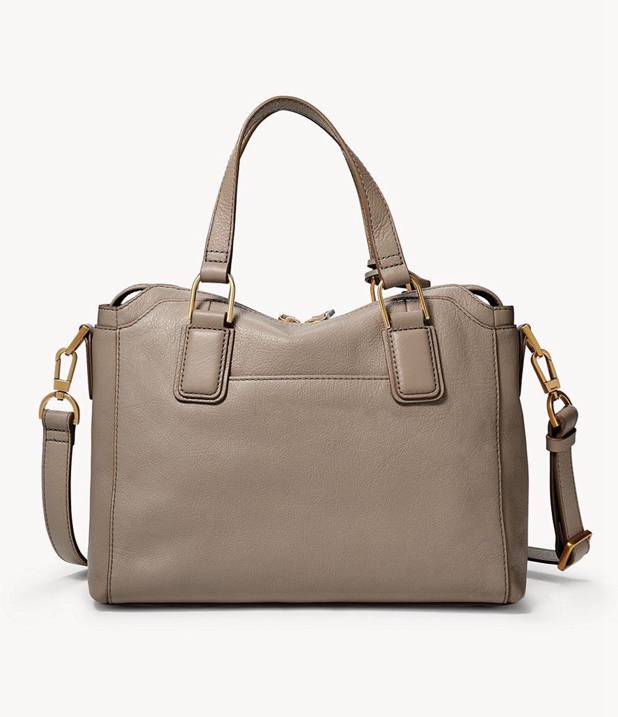 Fossil Jacqueline Satchel Taske Dame Grå | ETSFBV-683