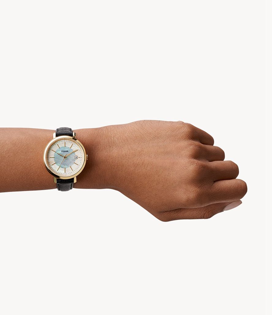 Fossil Jacqueline Solar-Powered Eco Læder Ure Dame Guld | KIADCB-704