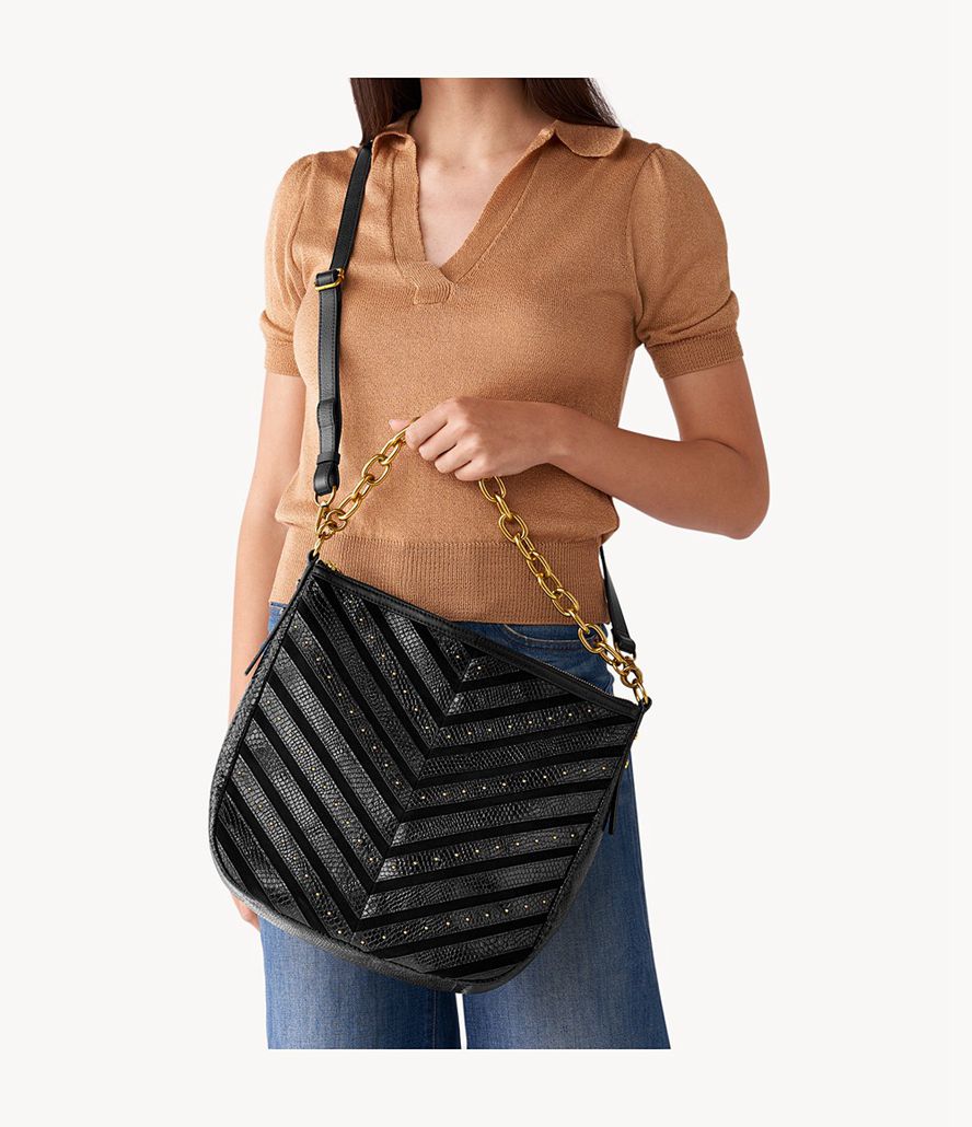 Fossil Jolie Hobo Taske Dame Sort | WEPQUJ-415