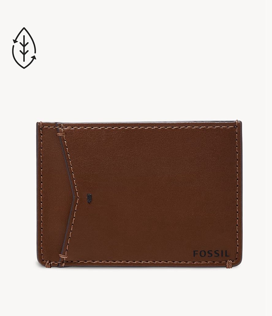 Fossil Joshua Cactus Læder Kortholdere Herre Brune | SBQHDN-821