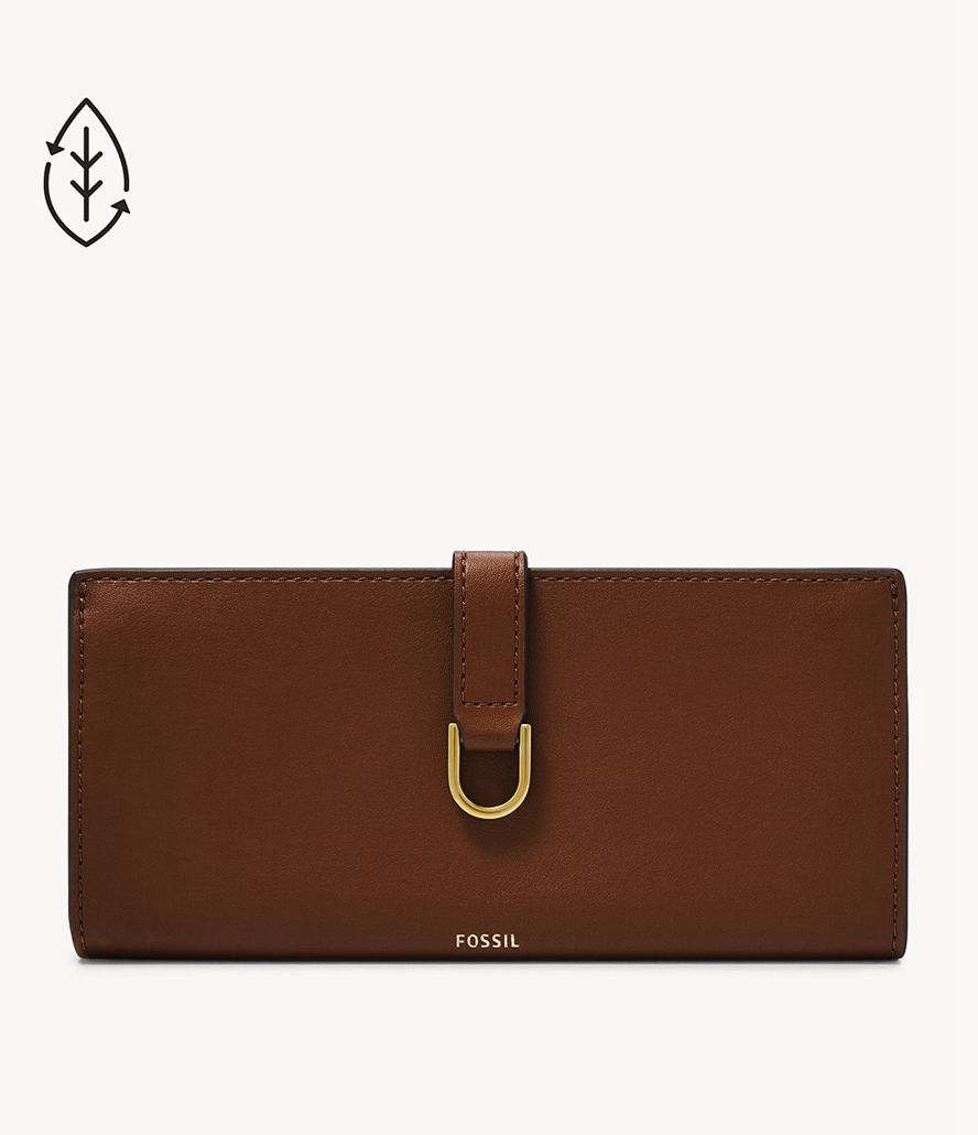 Fossil Kier Cactus Læder Tab Clutch Taske Dame Brune | BMGJVL-427