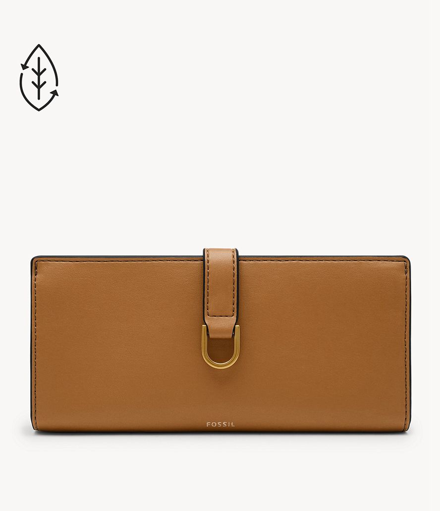 Fossil Kier Cactus Læder Tab Clutch Taske Dame Brune | VGDRSE-850