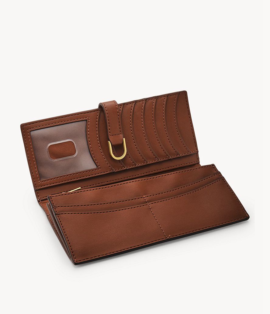 Fossil Kier Tab Clutch Taske Dame Brune | HLRMKW-875