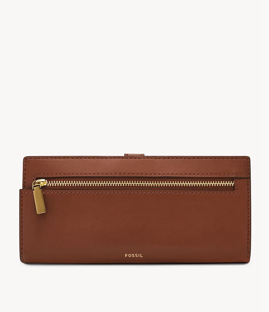 Fossil Kier Tab Clutch Taske Dame Brune | HLRMKW-875