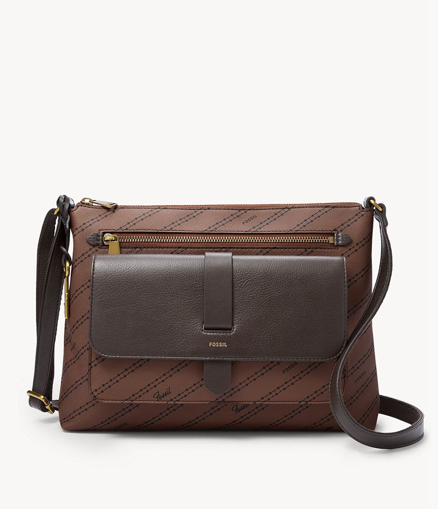 Fossil Kinley Crossbody Taske Dame Brune | KVQNPG-594