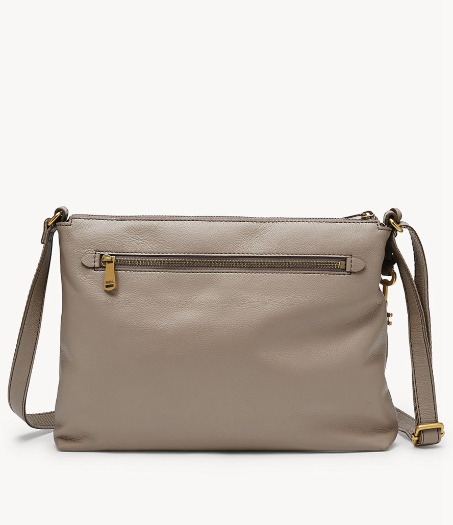 Fossil Kinley Crossbody Taske Dame Grå | IDBKSU-619