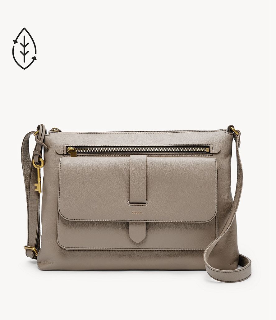 Fossil Kinley Crossbody Taske Dame Grå | IDBKSU-619