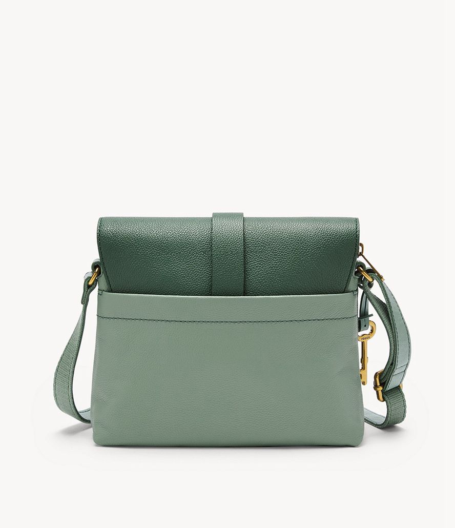 Fossil Kinley Small Crossbody Taske Dame Grøn | WKVNCF-013