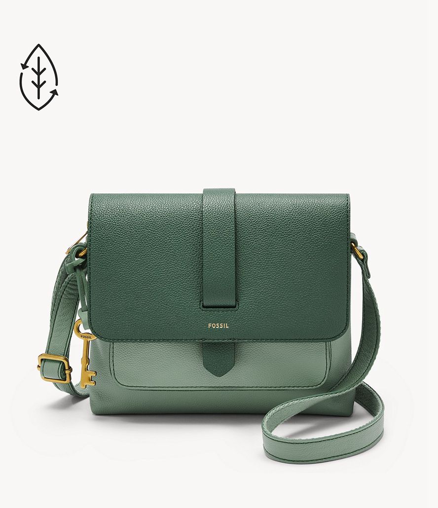 Fossil Kinley Small Crossbody Taske Dame Grøn | WKVNCF-013