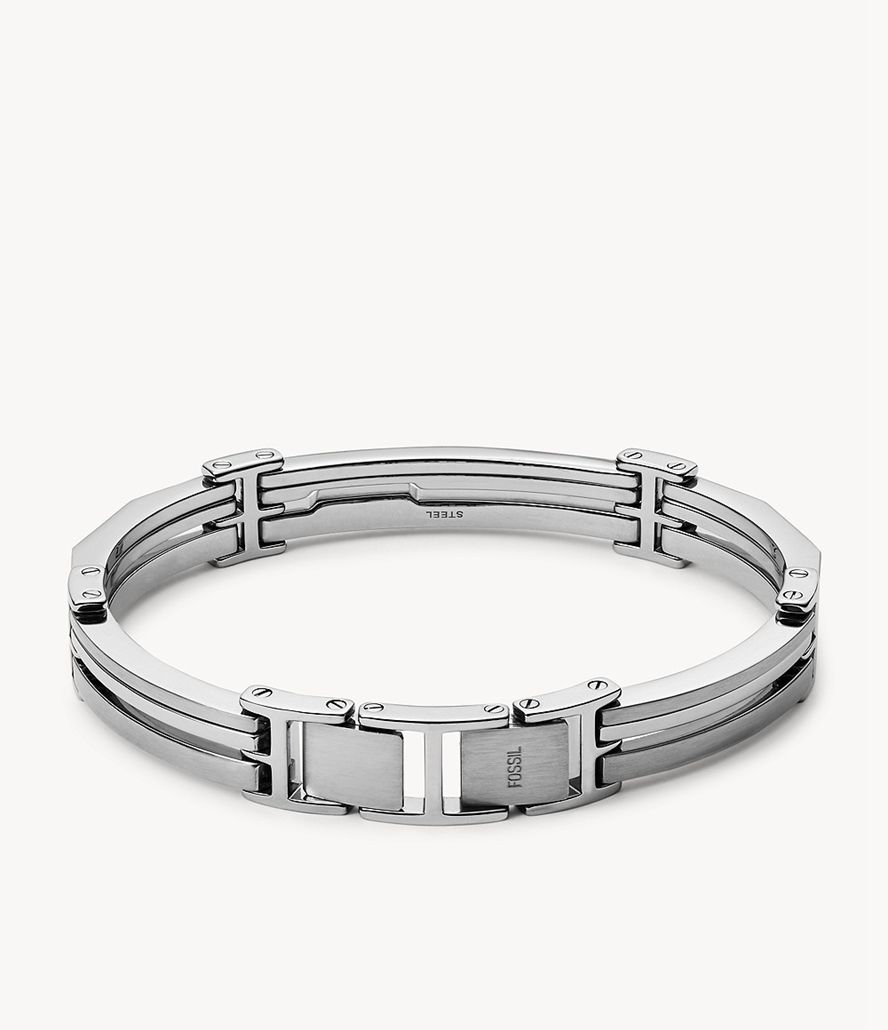 Fossil Kjole Stainless Steel Bangle Armbånd Herre Sølv | WHANGK-059