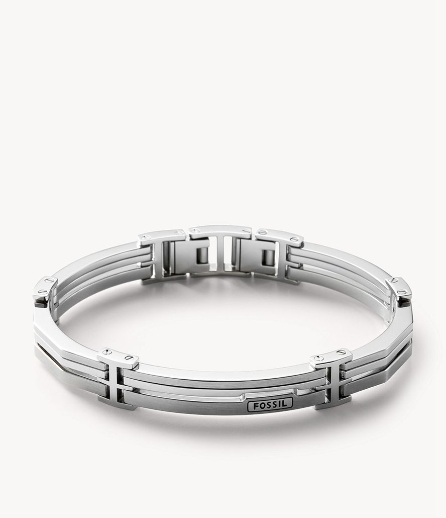 Fossil Kjole Stainless Steel Bangle Armbånd Herre Sølv | WHANGK-059