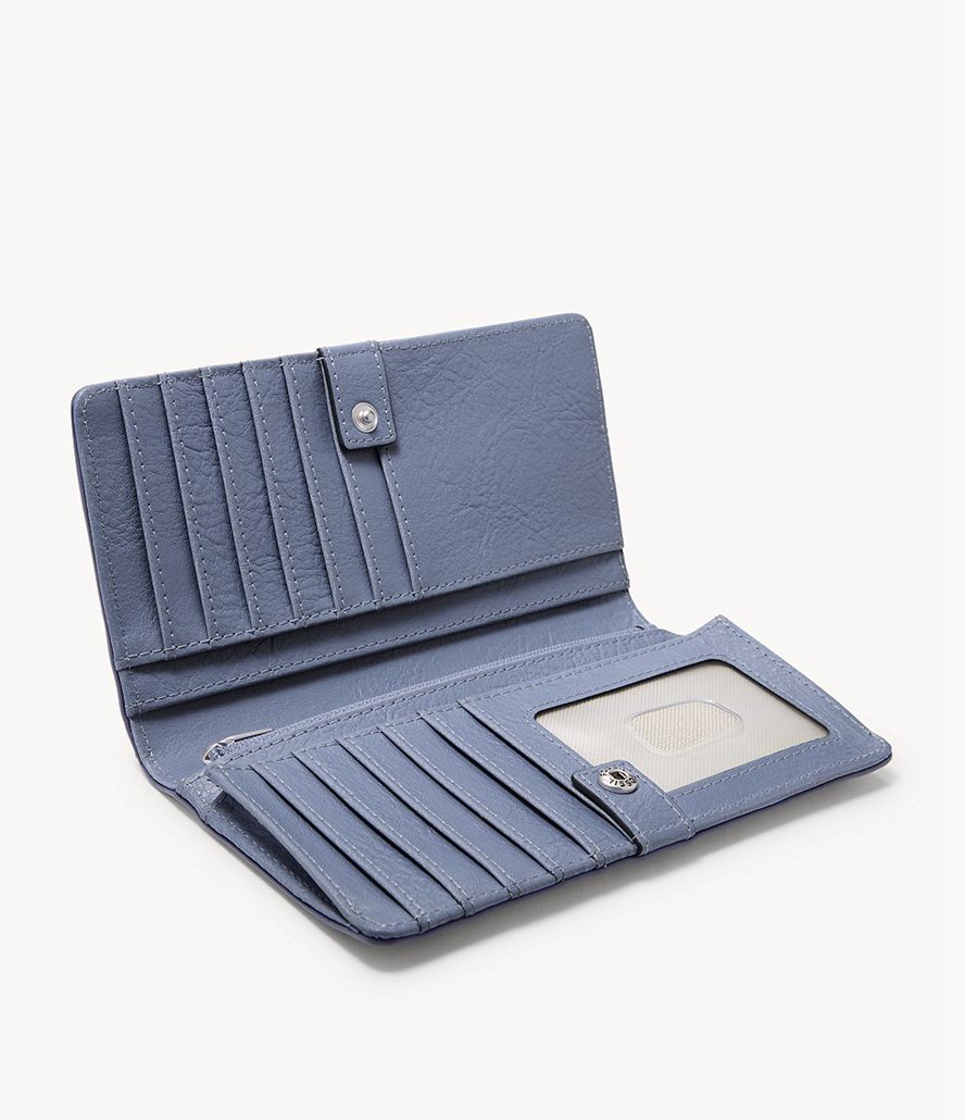 Fossil Liza Bifold Tegnebog Dame Blå | VMFPGJ-682