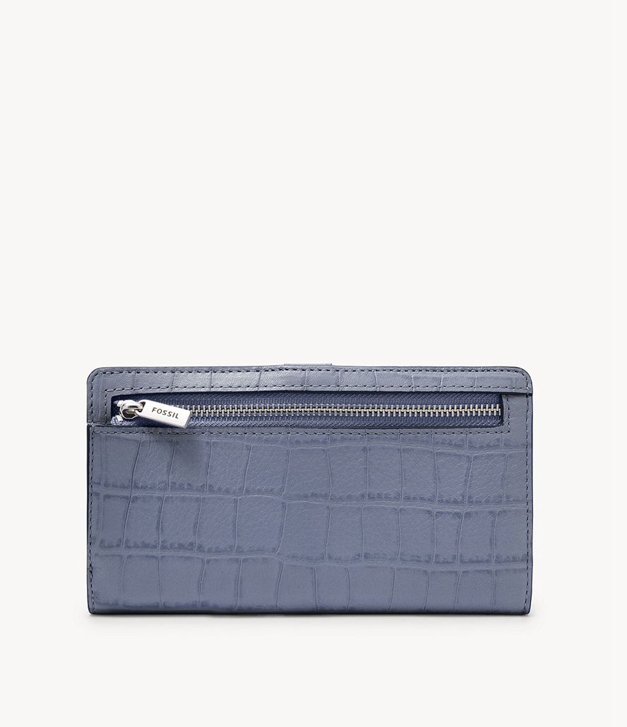 Fossil Liza Bifold Tegnebog Dame Blå | VMFPGJ-682