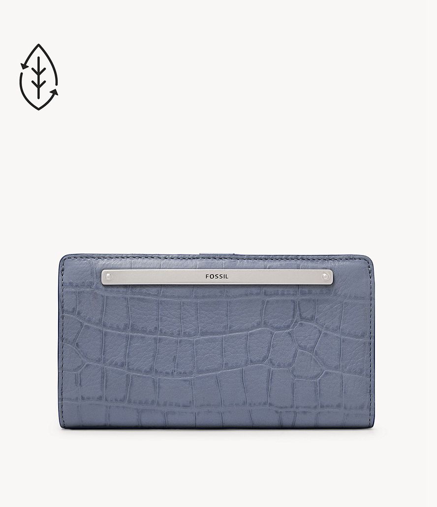 Fossil Liza Bifold Tegnebog Dame Blå | VMFPGJ-682