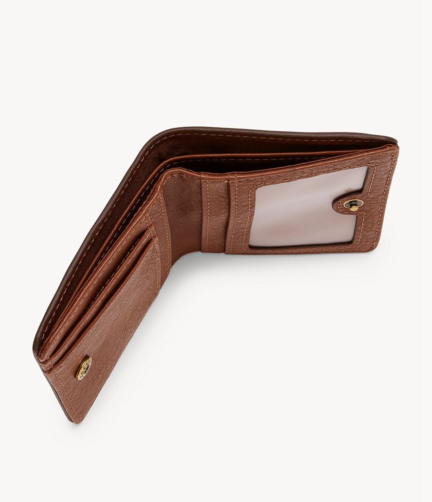 Fossil Logan Bifold Tegnebog Dame Brune | ESILUC-307