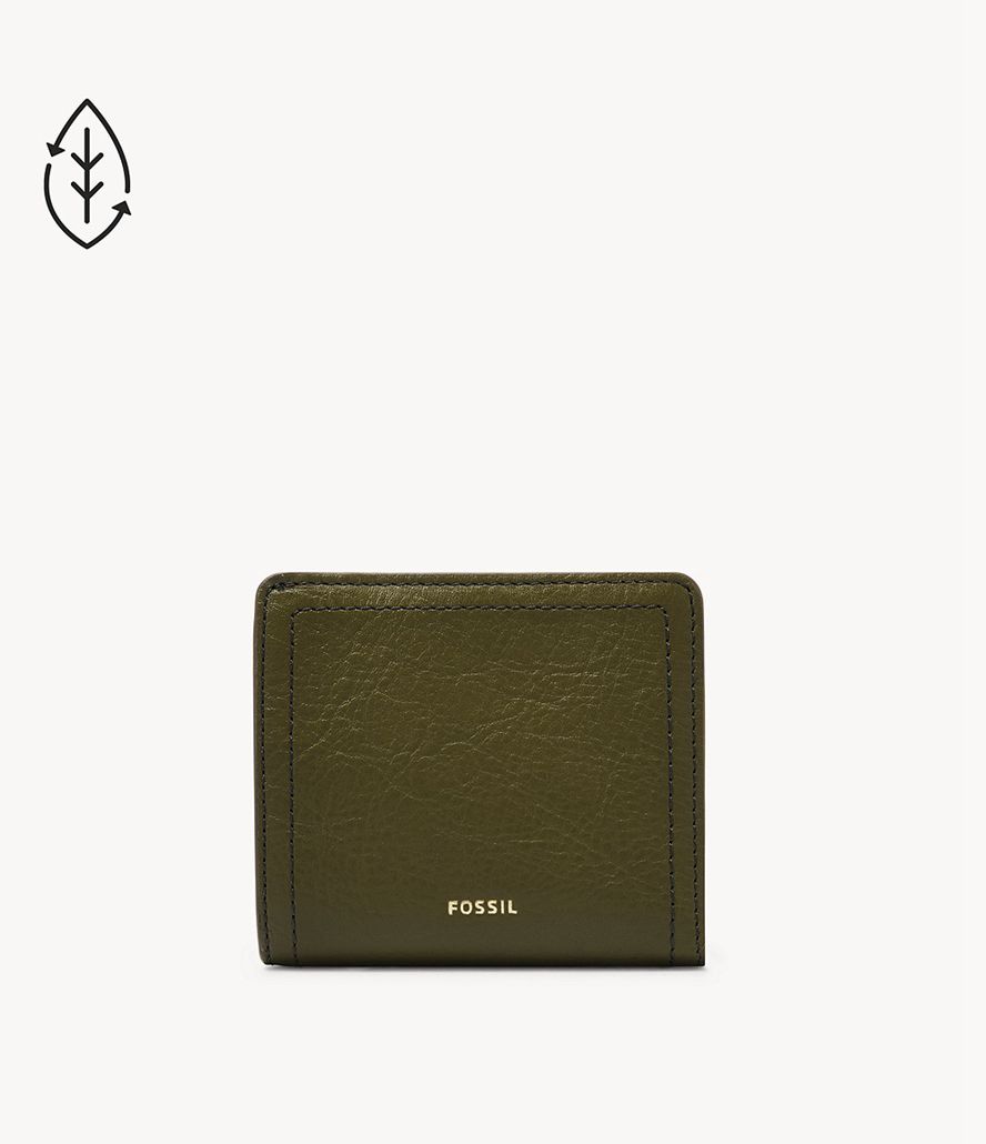 Fossil Logan Rfid Bifold Tegnebog Dame Grøn | CZYOFI-947