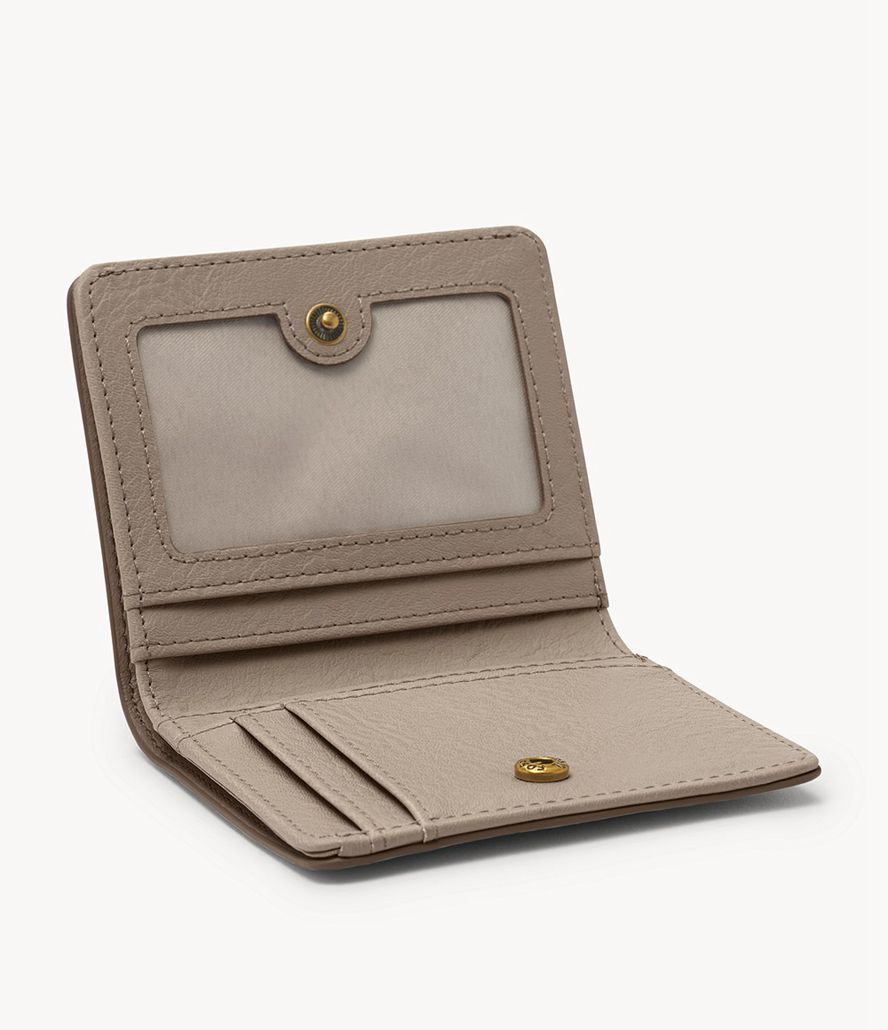 Fossil Logan Rfid Small Bifold Tegnebog Dame Grå | ISHRME-012