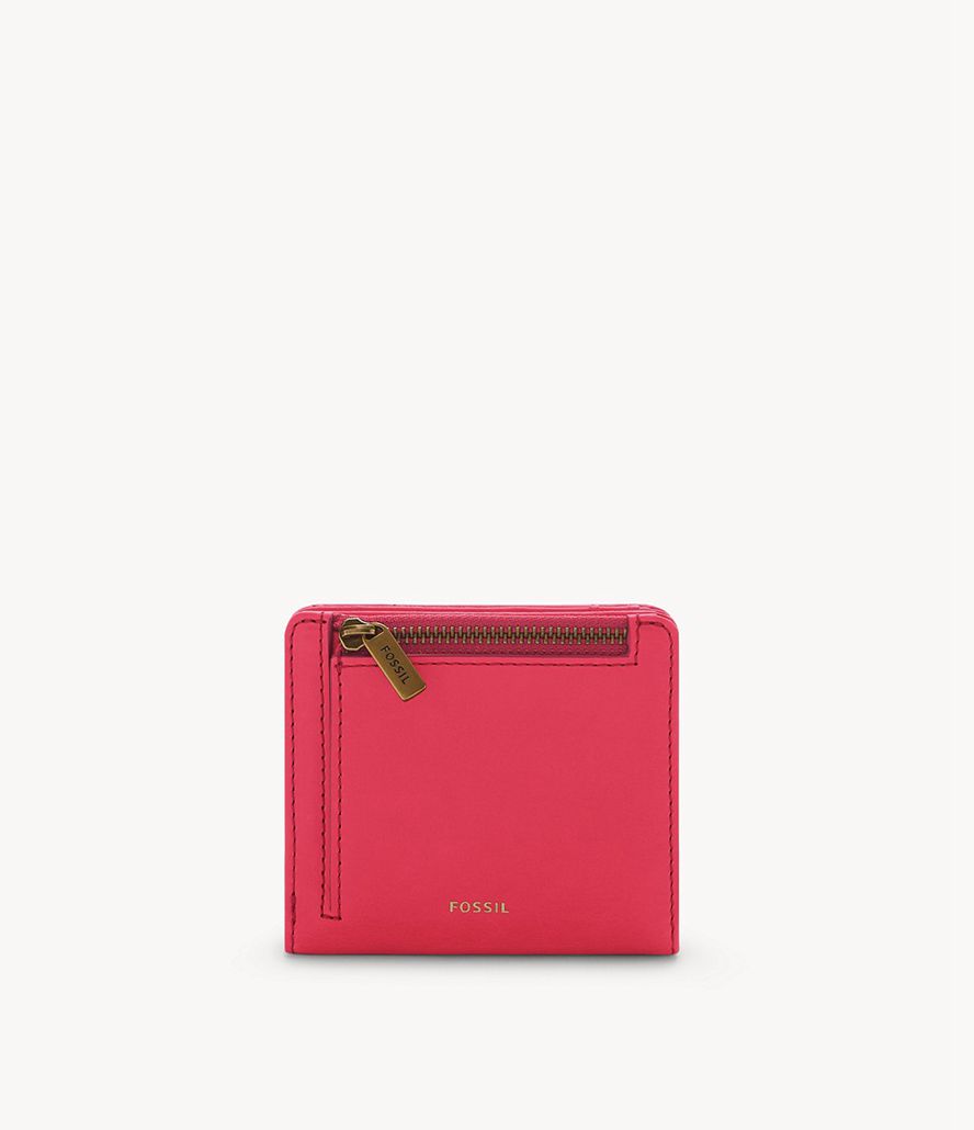 Fossil Logan Rfid Small Bifold Tegnebog Dame Rød | MJLDXO-690