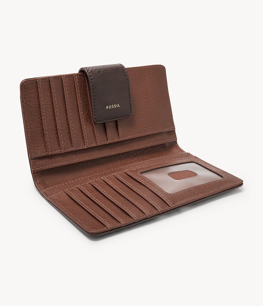 Fossil Logan Rfid Tab Clutch Taske Dame Brune | BEKSJM-054