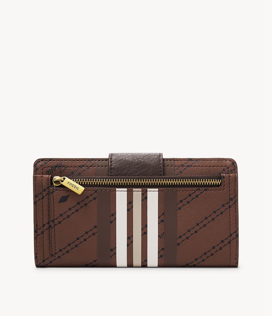 Fossil Logan Rfid Tab Clutch Taske Dame Brune | BEKSJM-054