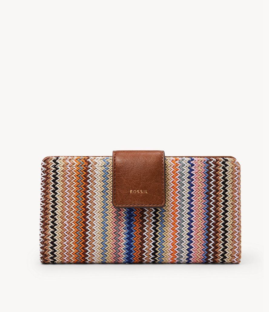 Fossil Logan Rfid Tab Clutch Taske Dame Brune | IFDUYA-709