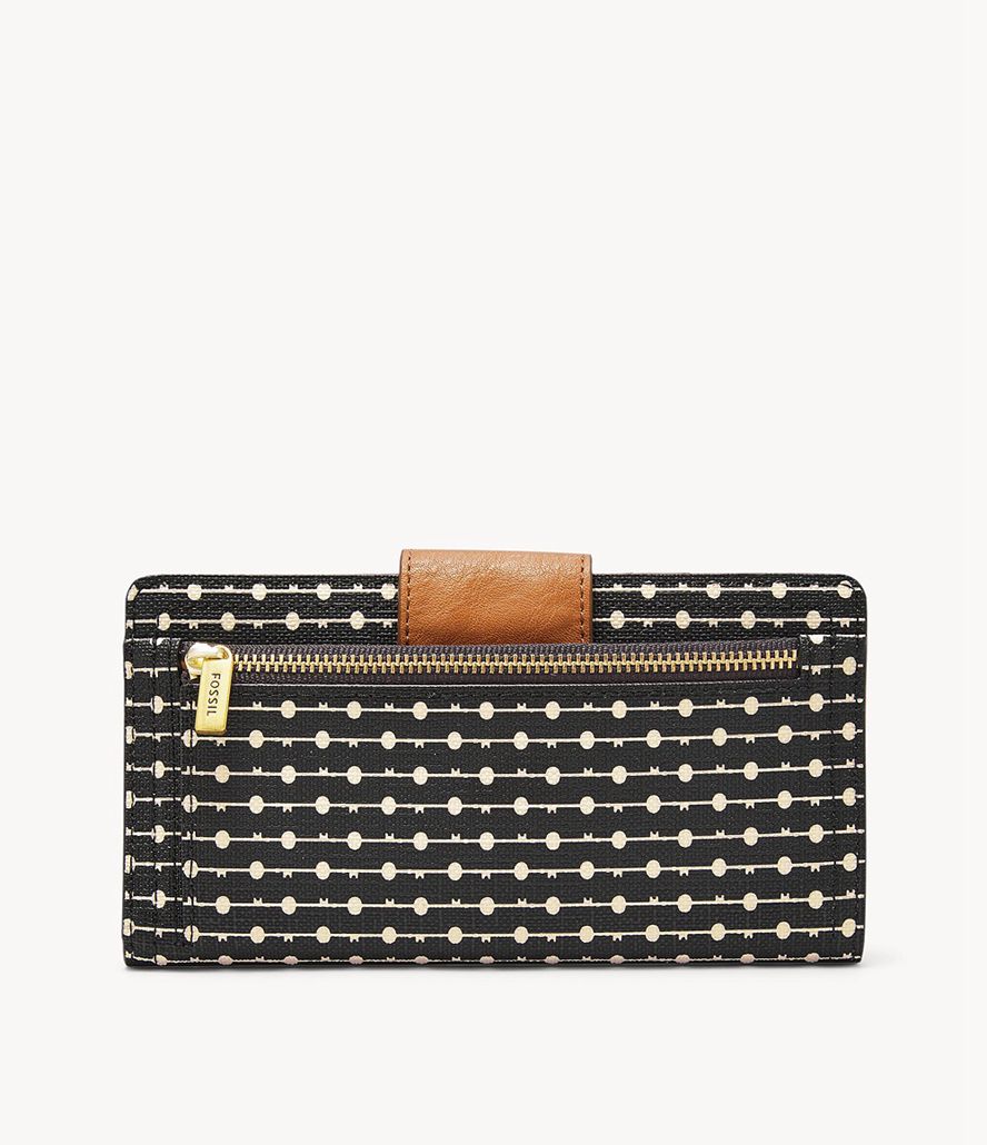 Fossil Logan Rfid Tab Clutch Taske Dame Sort | WRLOHC-486