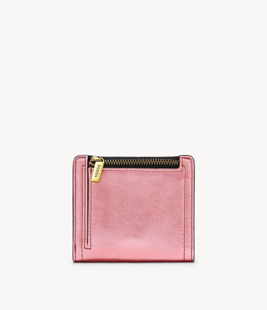 Fossil Logan Small Bifold Tegnebog Dame Lyserød | OFIBPH-580