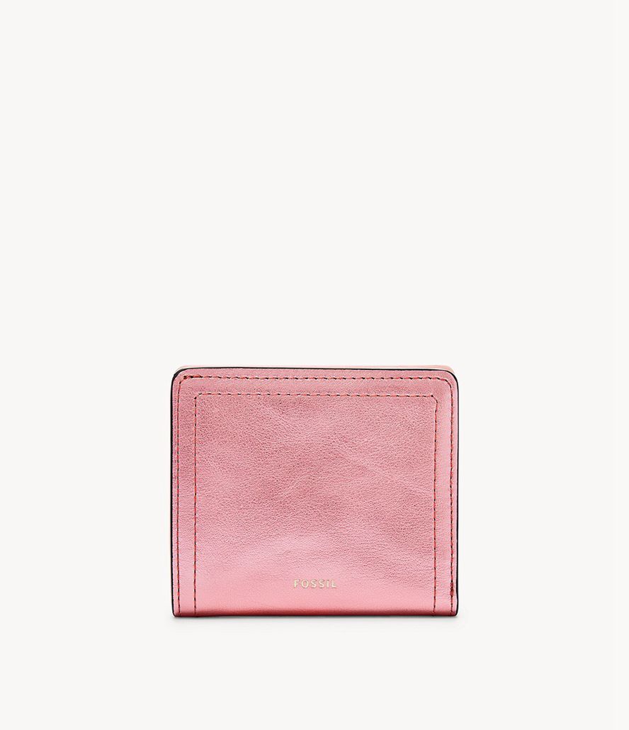 Fossil Logan Small Bifold Tegnebog Dame Lyserød | OFIBPH-580