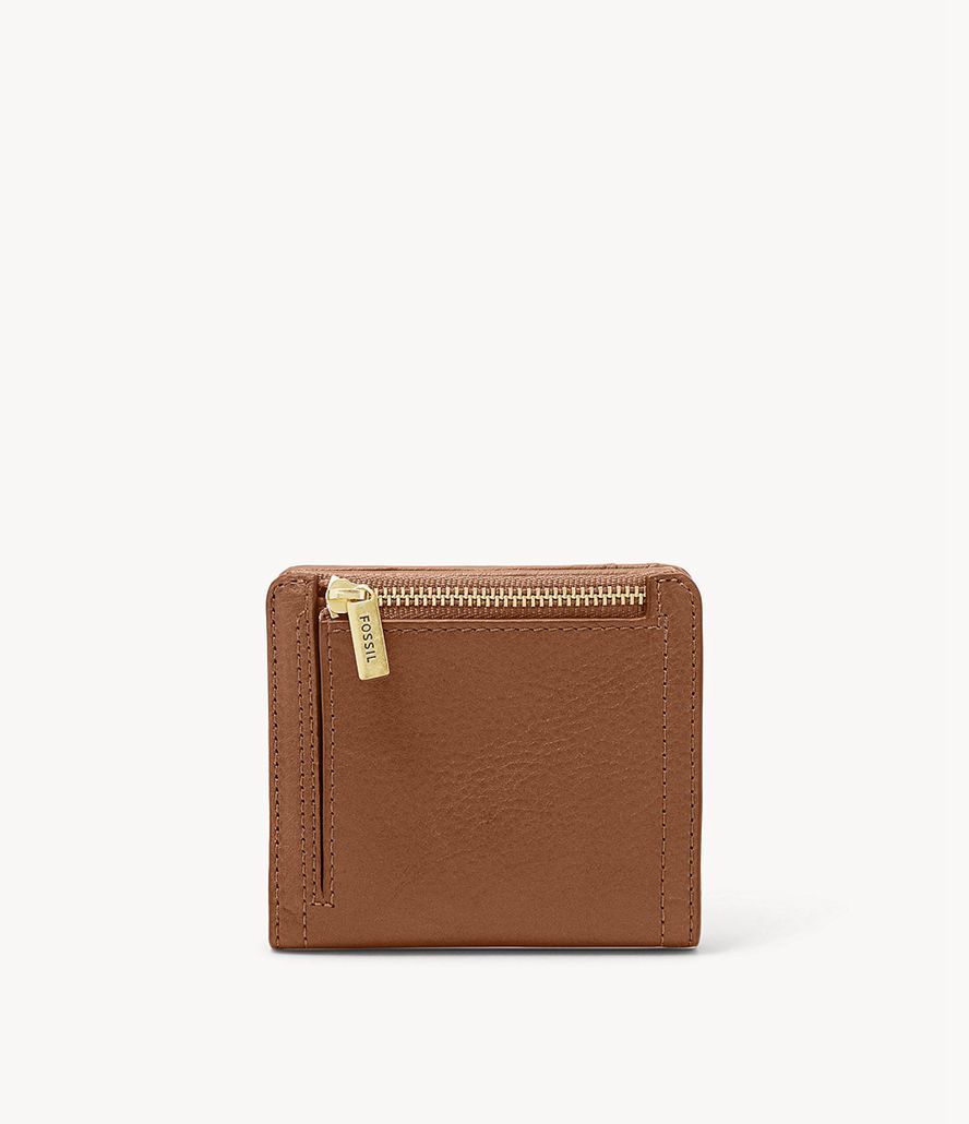 Fossil Logan Small Rfid Bifold Tegnebog Dame Brune | FNMHXJ-058