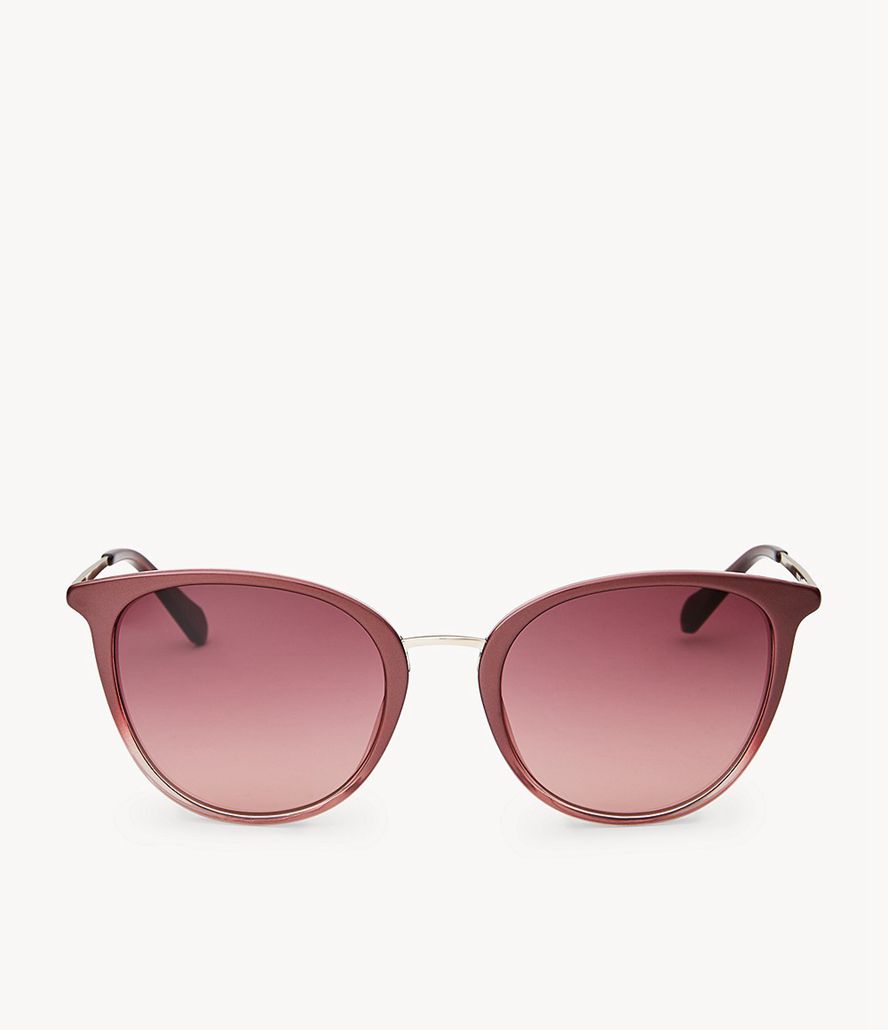 Fossil Lyla Cat Eye Solbriller Dame Bordeaux | GVLNKS-085