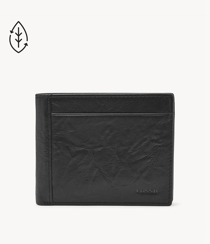 Fossil Neel Large Bifold Tegnebog Herre Sort | FBXLHT-341