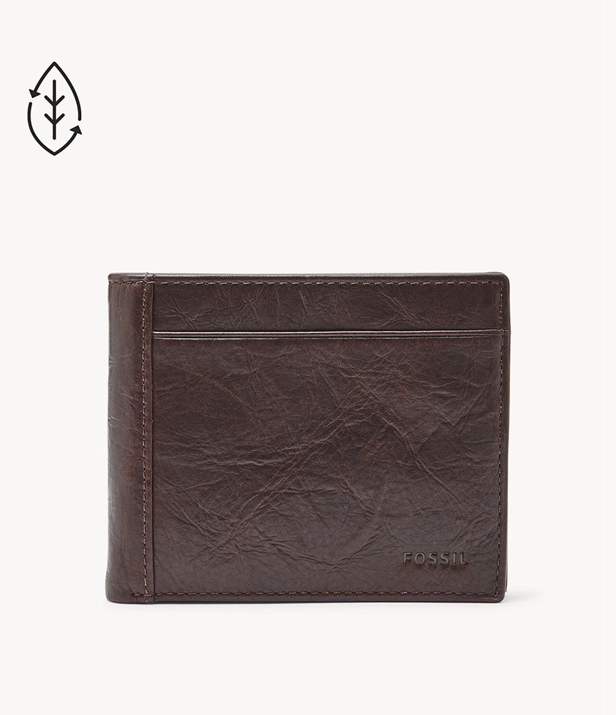 Fossil Neel Large Bifold Tegnebog Herre Brune | GFTMOJ-143