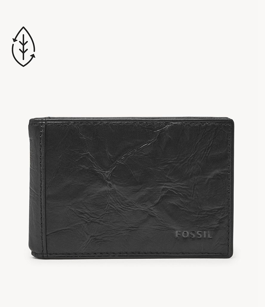 Fossil Neel Money Clip Bifold Tegnebog Herre Sort | VXDYNE-407