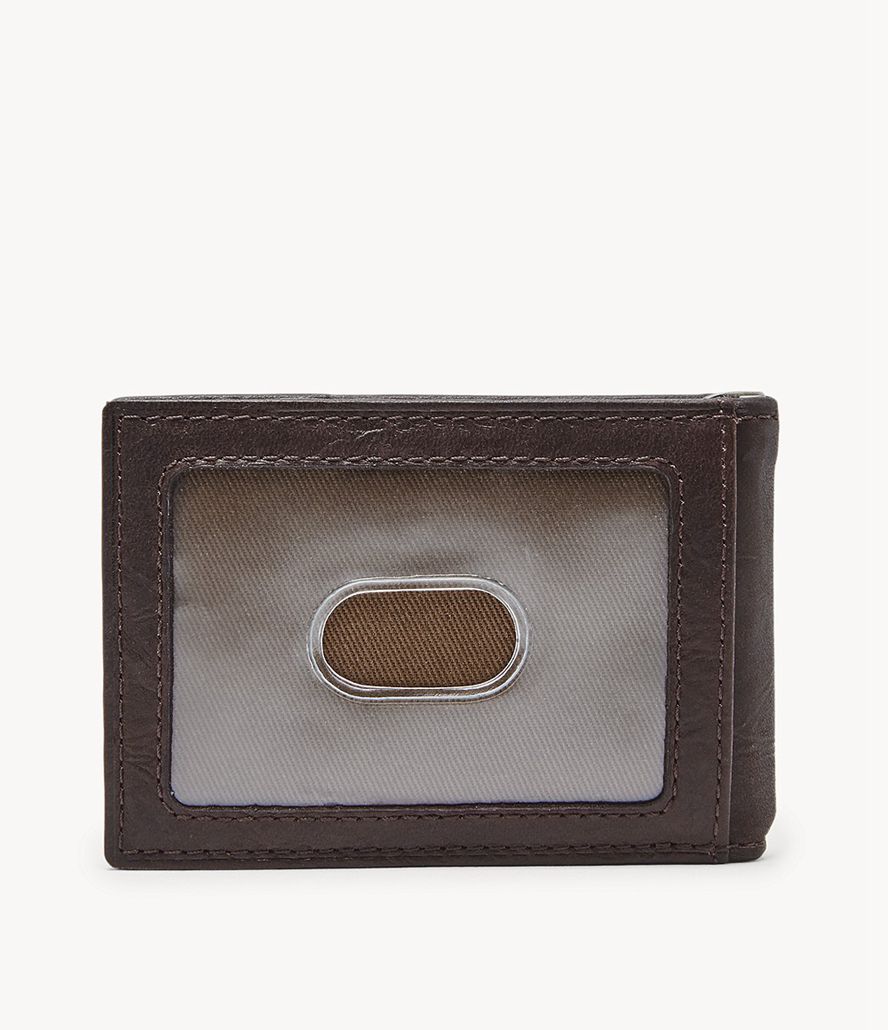 Fossil Neel Money Clip Bifold Tegnebog Herre Brune | ZQLSMX-683