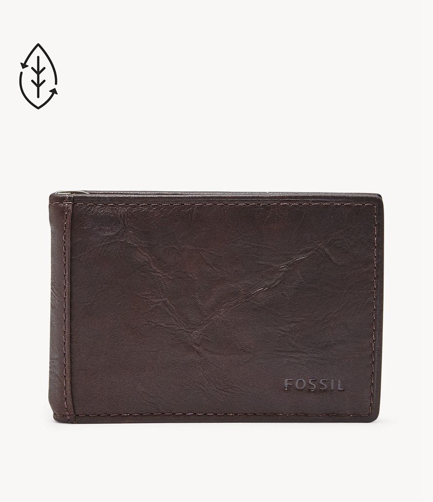 Fossil Neel Money Clip Bifold Tegnebog Herre Brune | ZQLSMX-683