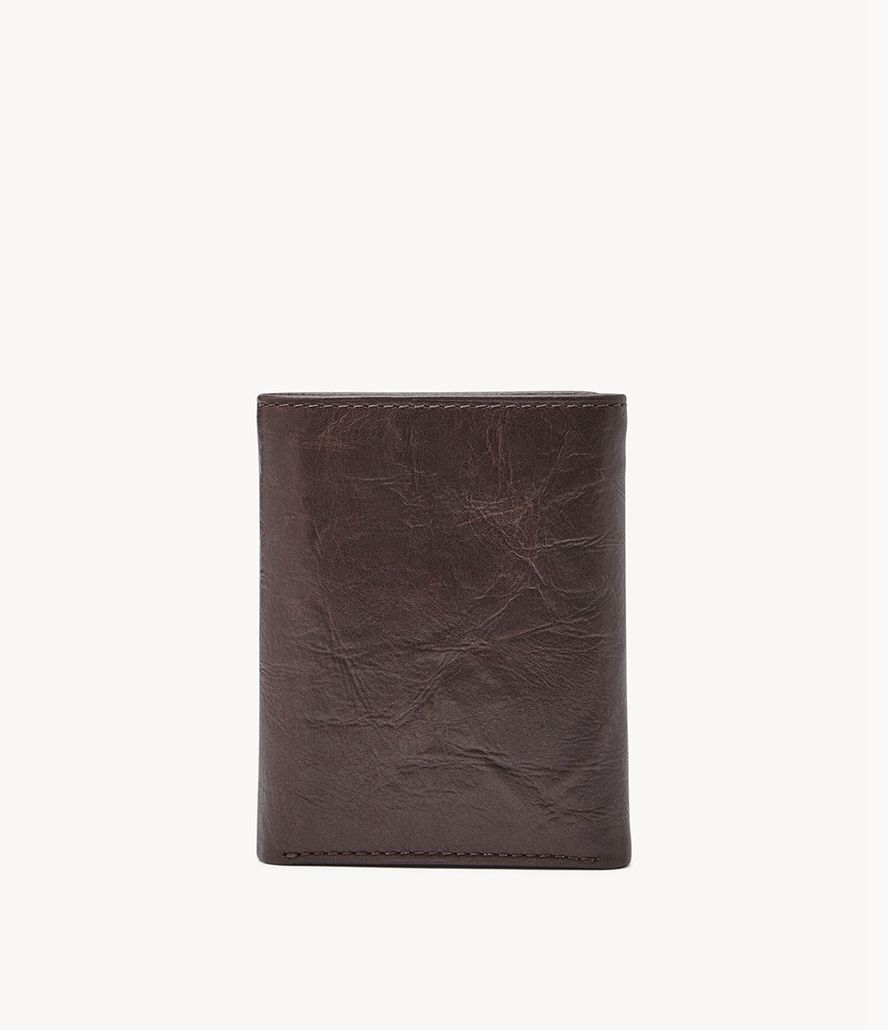 Fossil Neel Trifold Tegnebog Herre Brune | ALUIDJ-306