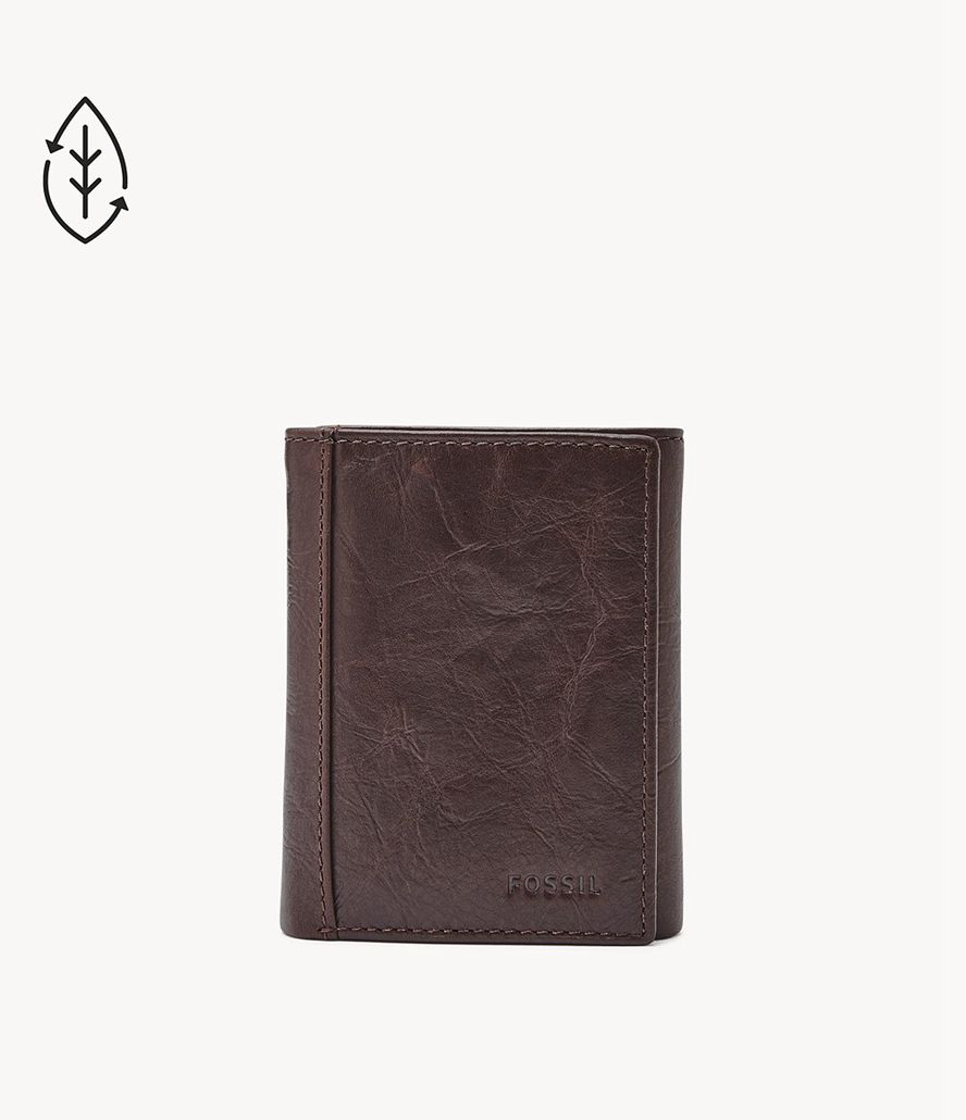 Fossil Neel Trifold Tegnebog Herre Brune | ALUIDJ-306