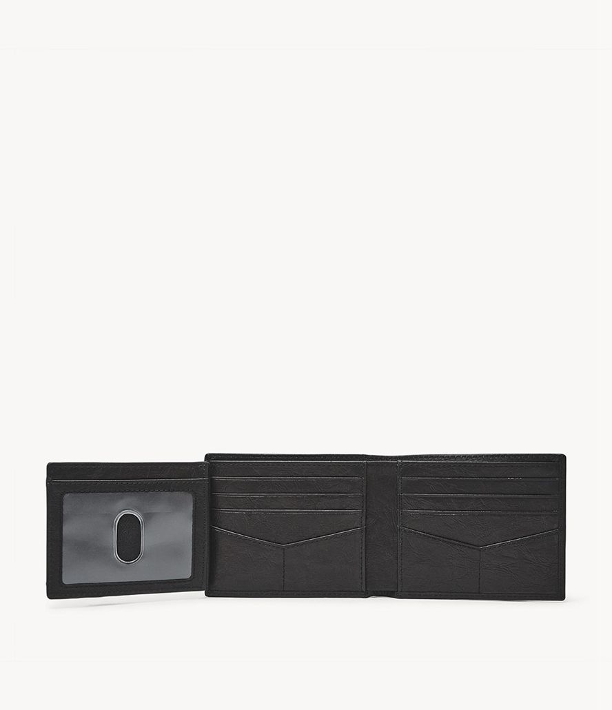 Fossil Neel With Flip Id Bifold Tegnebog Herre Sort | EMCPGT-314