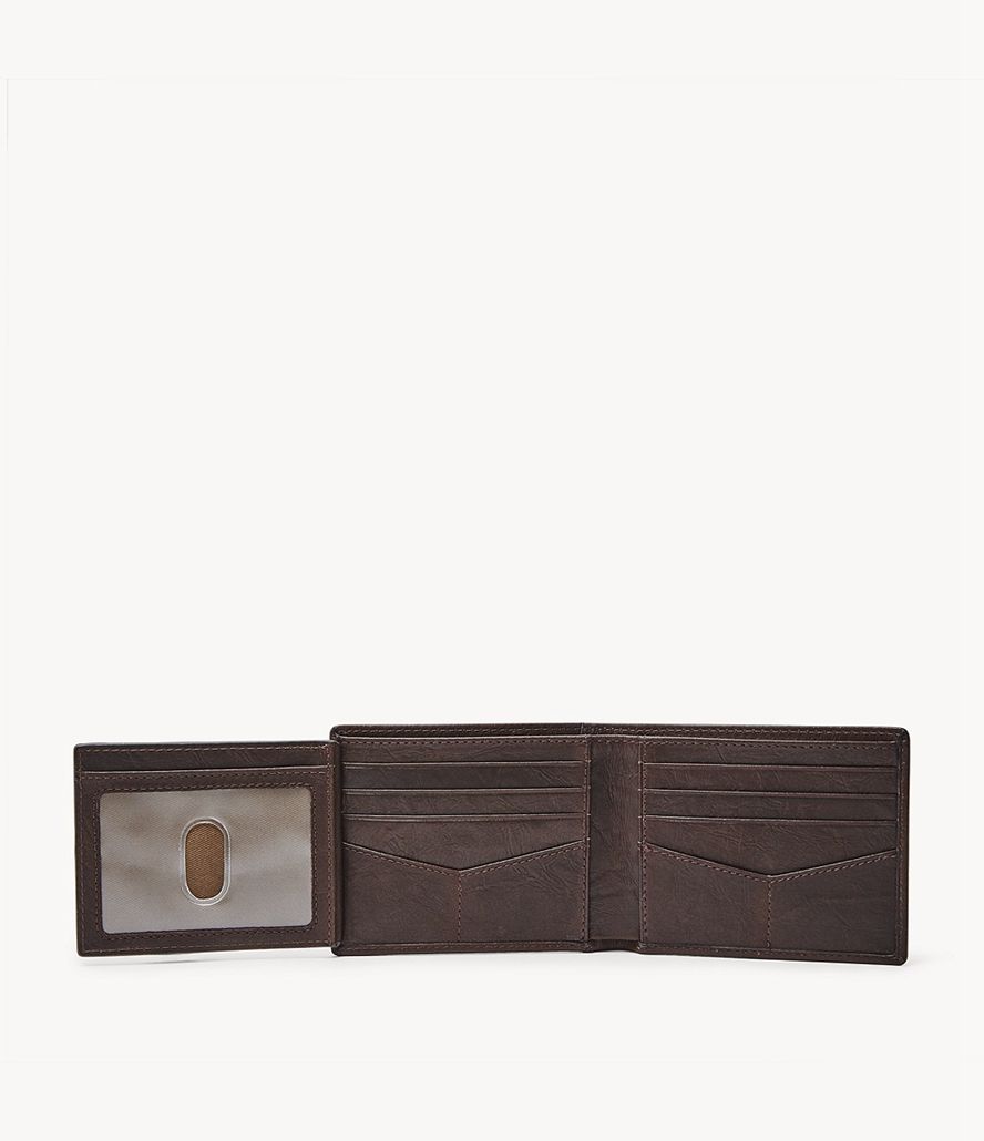 Fossil Neel With Flip Id Bifold Tegnebog Herre Brune | YIJHLO-359