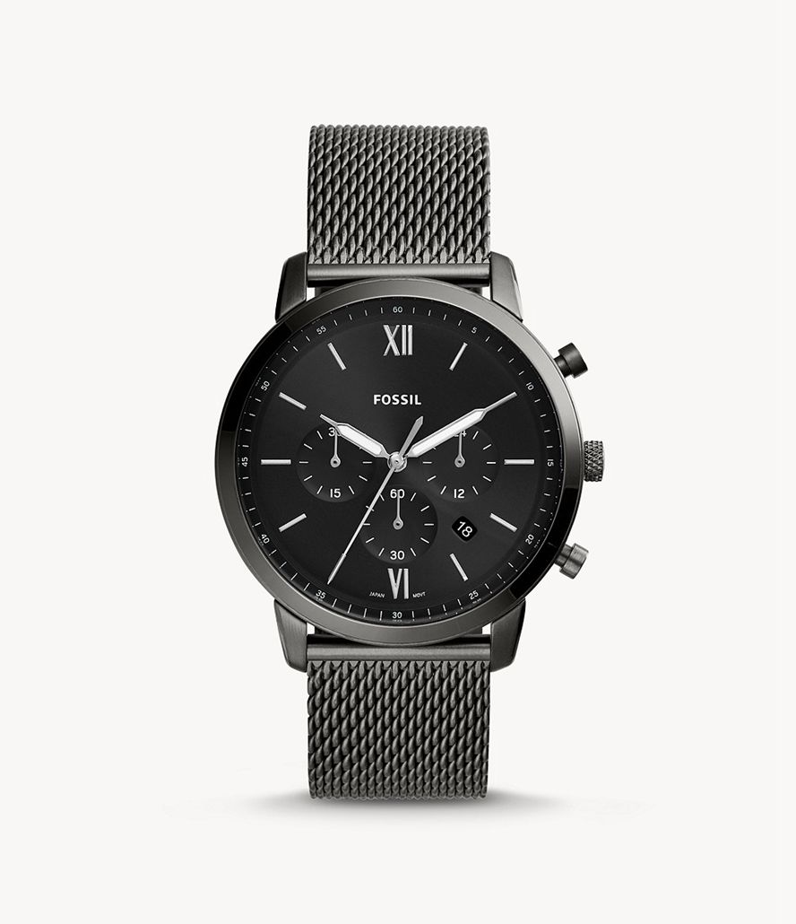 Fossil Neutra Kronograf Stainless Steel Mesh Ure Herre Grå | IAORFH-137