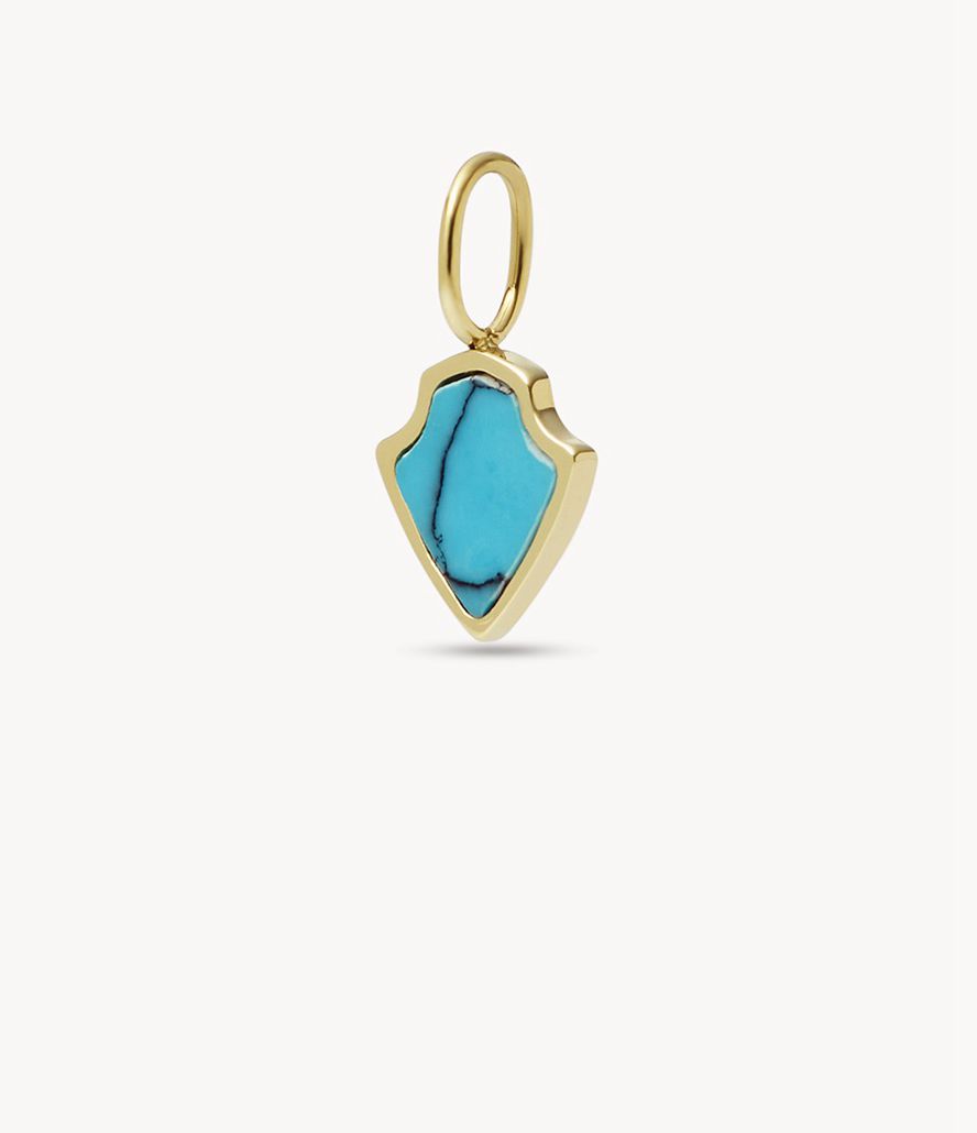 Fossil Oh Soing Turquoise Blue Charms Dame Guld | QZNKJG-876