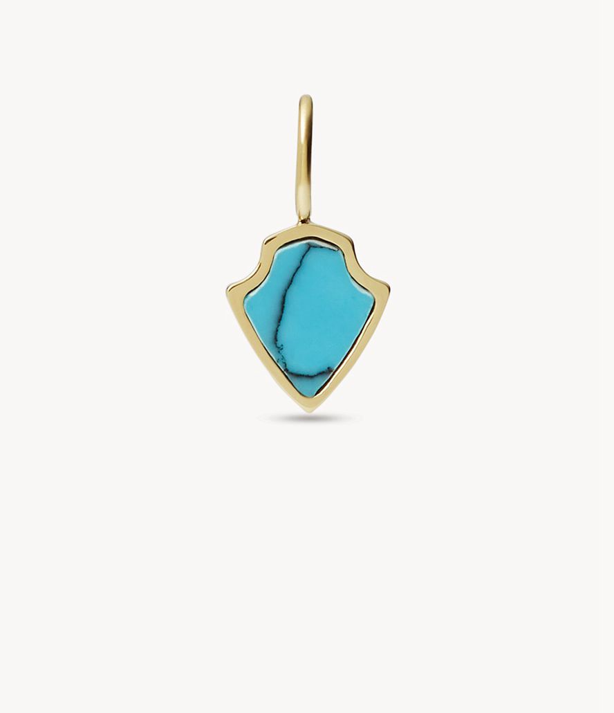 Fossil Oh Soing Turquoise Blue Charms Dame Guld | QZNKJG-876